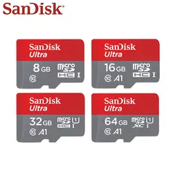SanDisk MicroSD карты Class10 32 GB Оригинал Карта памяти SanDisk 64 Гб карты памяти 16 GB C10 8 ГБ флэш-карты для смартфонов