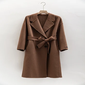 

2020 Autumn Winter wool coat Single breasted Maxi coat