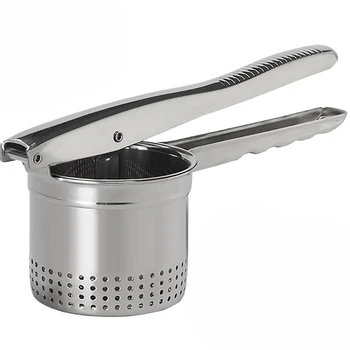 

Stainless Steel Potato Ricer and Masher, Premium Manual Mashed Fruit Masher, Lemon Squeezer - Manual Citrus Press Juicer