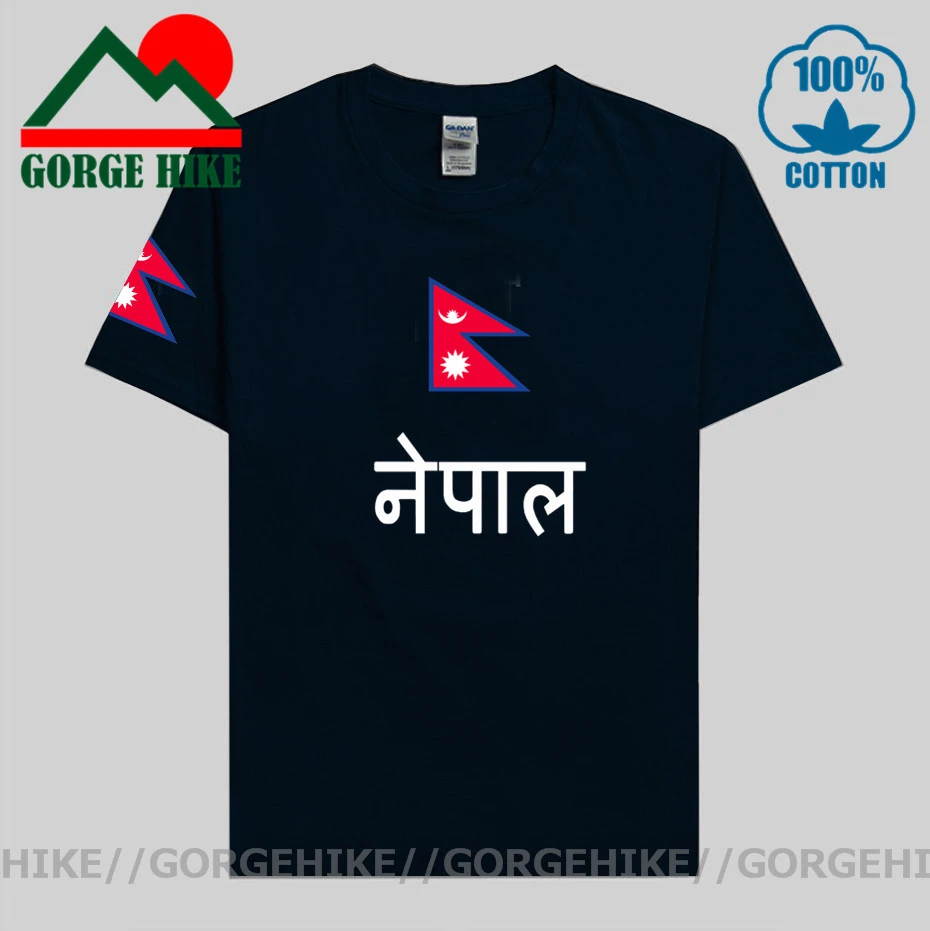 男性用半袖tシャツ 綿21の白いブランドのプリント Nplネパール国旗 新しいファッション T Shirts Aliexpress