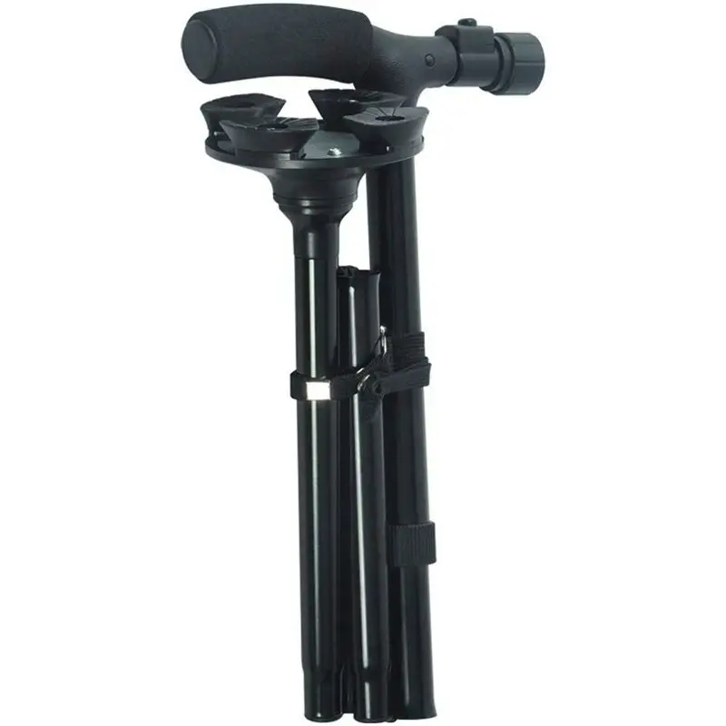 Professional LED Folding Walking Cane with Carrying Bag for Old Gentleman or Lady Aluminum Alloy Foldable Light | Спорт и