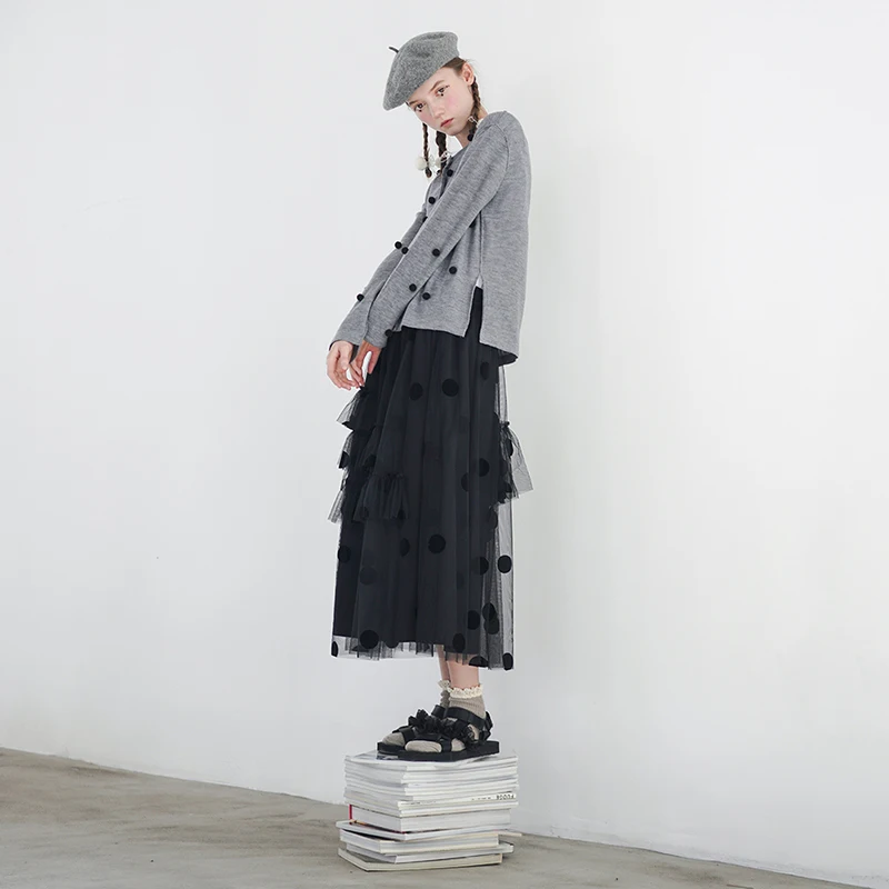imakokoni gray wool ball hoodies original slim