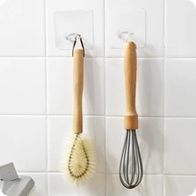 

Transparent Strong Sticky Wall Hanging Nail-free Hook For Plug Adhesive Multi-Purpose Hooks Wall Mounted For Kitchen Bathroom