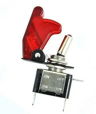 

(10)12V/20A Red LED Illuminated On/off SPST Car Automotive Toggle Switch Button
