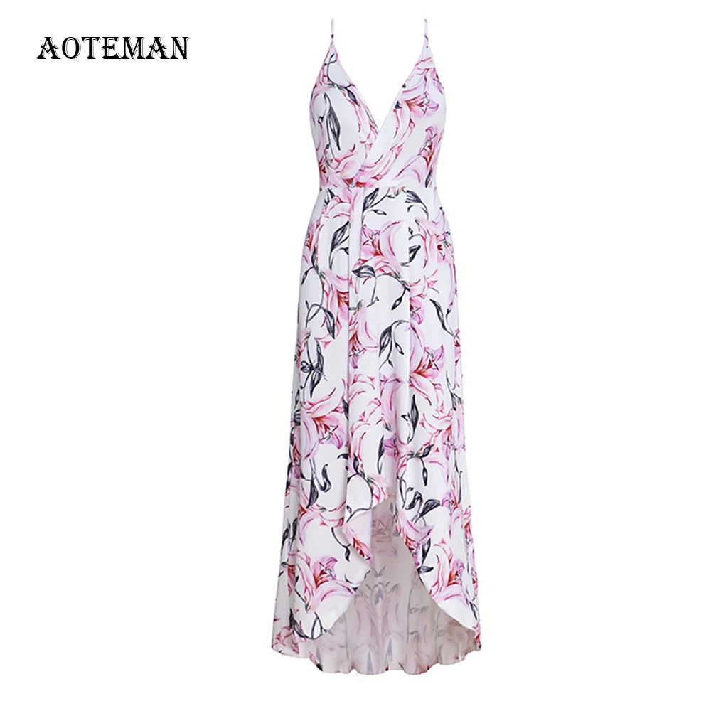 Летнее платье для женщин 2020 повседневное винтажное с принтом больших размеров