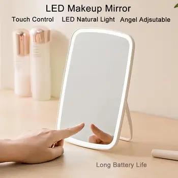 

Makeup Mirror With Light For Xiaomi Desktop Intelligent Portable Makeup Mirror Folding Table Mirror Women Face Care Beauty Tool