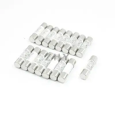 20 Pcs AC 500V 20A RT14 RT18 R015 Fast-blow Acting Ceramic Fuse 10mm x 38mm