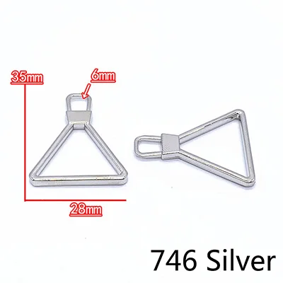 746Silver Meetee 5/10 шт. металлический ползунок пряжки застежка-молния сумки кулон крючок DIY Чемодан одежды пулер ограничитель молнии аппаратных аксессуаров ZT016 - Цвет: 746Silver