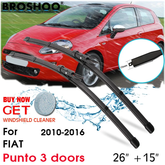 Auto Wischer Klinge Frontscheibe Windschutz Scheibenwischer Klinge Auto  Zubehör Für FIAT Punto 3 türen 26 ''+ 15'' 2010-2016 - AliExpress