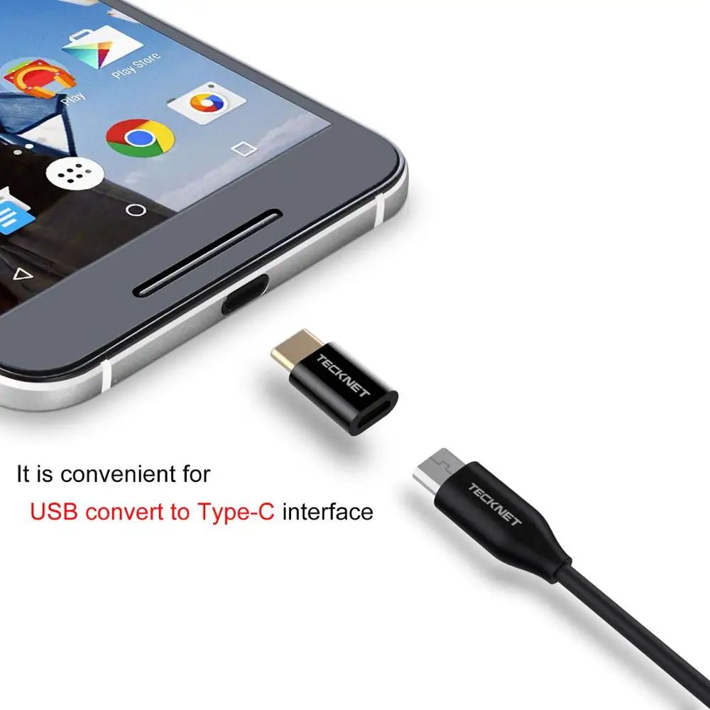 TeckNet usb type C OTG адаптер type C штекер Micro usb-кабель 10 см Vonverters для Macbook samsung S10 huawei Xiomi usb type C