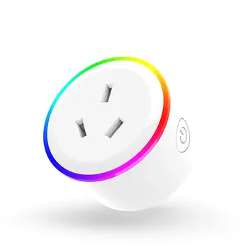 

New Wifi Smart Socket Voice Smart App Remote Control Socket Rgb Lighting Effect Atmosphere Scene Smart Socket