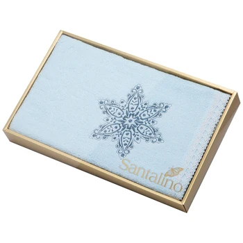 

Towel Snowflake, 35x70. Mahra, Blue, Embroidery, 100% Cotton 400Gr \ M, Lace Home and kitchen products