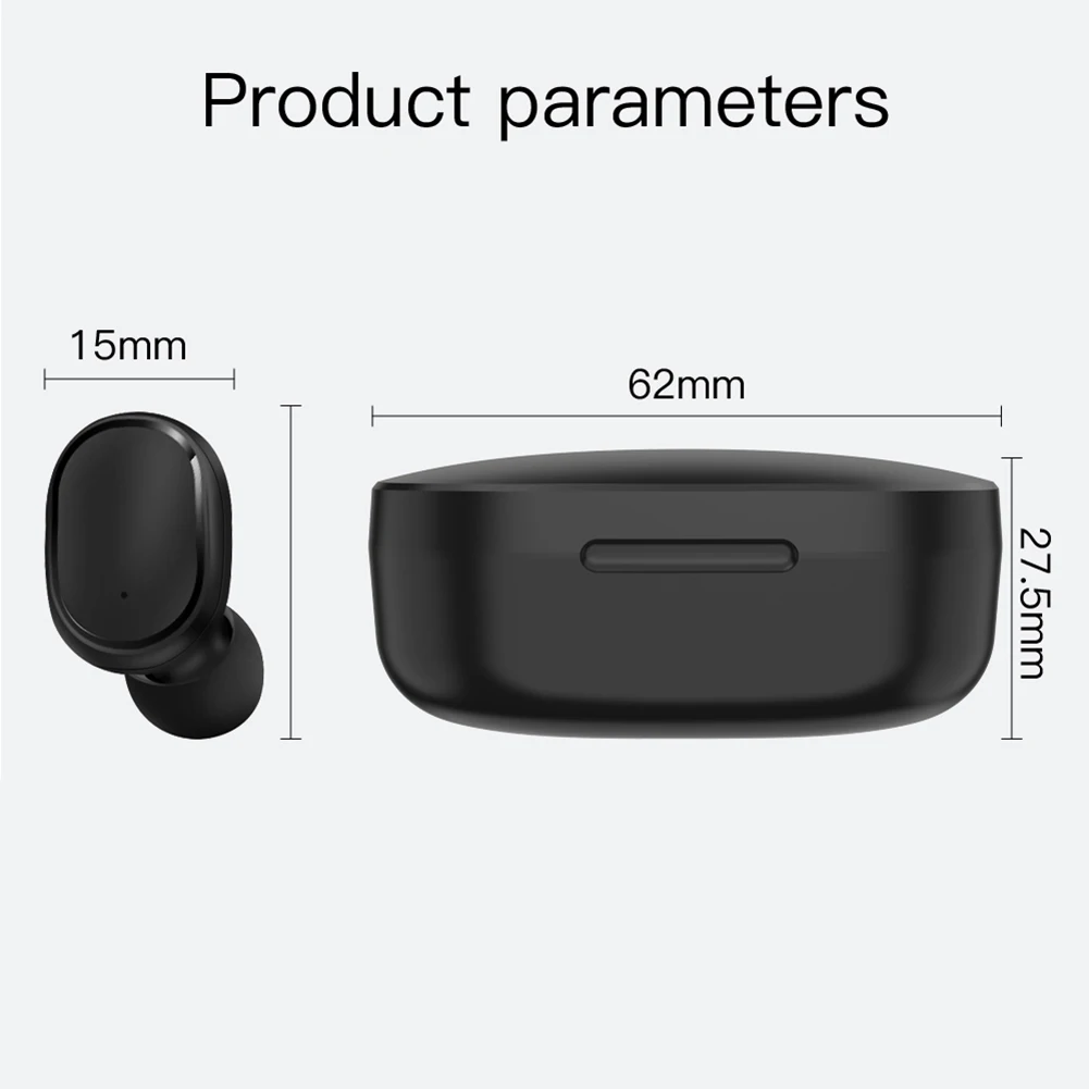 E6S TWS Wireless Earphone Bluetooth Earbuds for Xiaomi Redmi Airdots V5 0 LED Display Noise Cancelling Earphone with Mic PK i9S