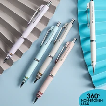 M & G – crayon mécanique en plomb Non cassé, 0.5mm 0.7mm, 1 pièce, crayon automatique de couleur Morandi, fournitures scolaires pour élèves 