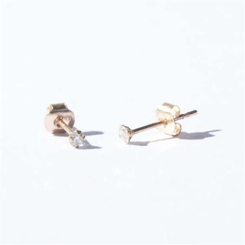 925 пробы серебряные серьги для женщин небольшие кольцевые серьги на подарок девочке Золотые сережки для пирсинга женские циркониевые aretes Z5 - Окраска металла: shape 3