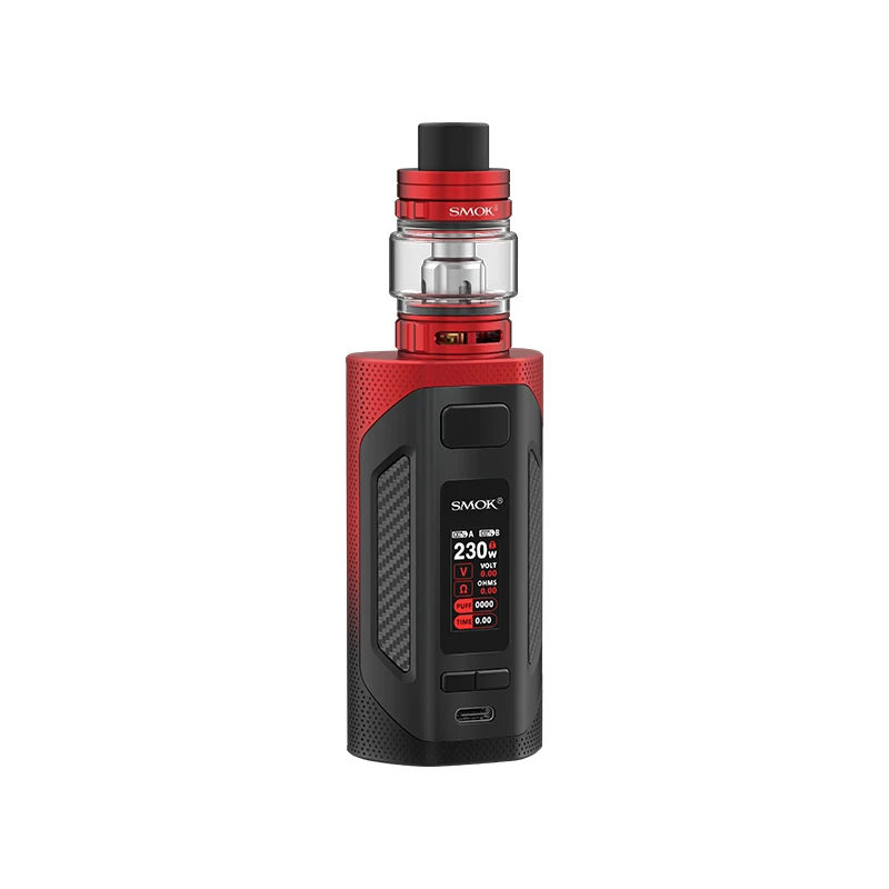 Электронных сигарет SMOK ригель комплект 230W коробка MOD Создано 18650 с 6 5 мл TFV9 бак V9
