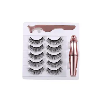 

5pair Of Magnetic Eyelashes Eye Makeup Extended False Firmer Is Fake The Use Adsorption Repeated Magnetic Eyelashe Eyelashe S8F5