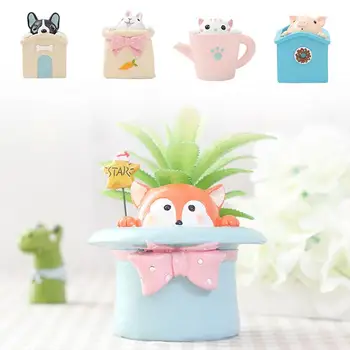 

Resin Cute Creative Plant Pots Flowerpot Flower Planter Animal Desktop Bonsai Vase Statue Home Decor Office Balcony