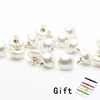 10mm Mushroom Faux Plastic Pearl Shirt semicircle Buttons Gold Shank Button For Clothing  Woman Kids Decorative Mini Sewing DIY ► Photo 1/6