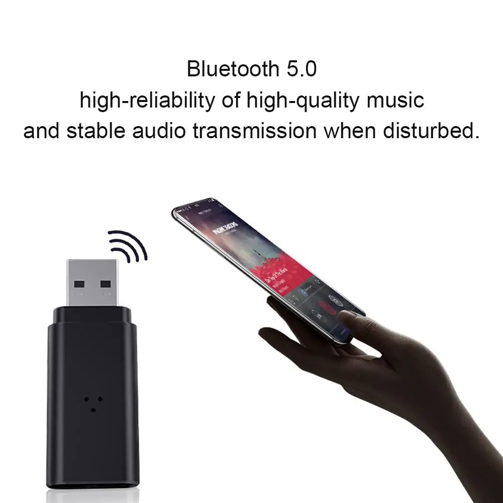 Беспроводной музыкальный адаптер с двумя выходами Bluetooth 5 0 3 мм USB для