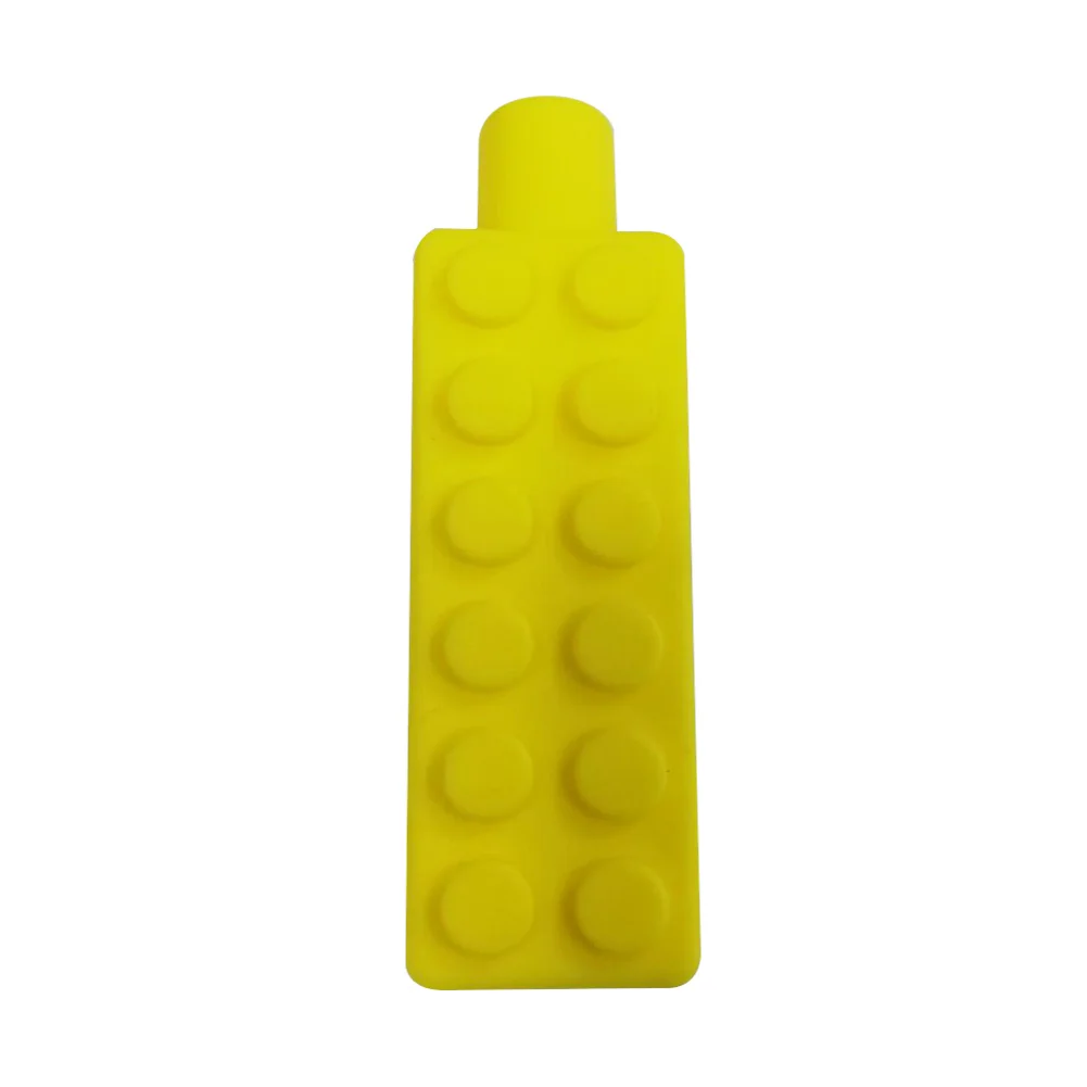 Yellow Pen Cap Силиконовый кирпич пищевого качества стоматологический уход детский Прорезыватель своими руками кулон игрушки-Жвачки колпачок аксессуары палка детское ожерелье-прорезыватель подарок - Цвет: Yellow Pen Cap