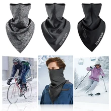 Велосипедная лицевая маска с капюшоном для шеи, зимний теплый шарф для верховой езды, дышащая велосипедная маска, теплая флисовая ветрозащитная лыжная маска для велоспорта
