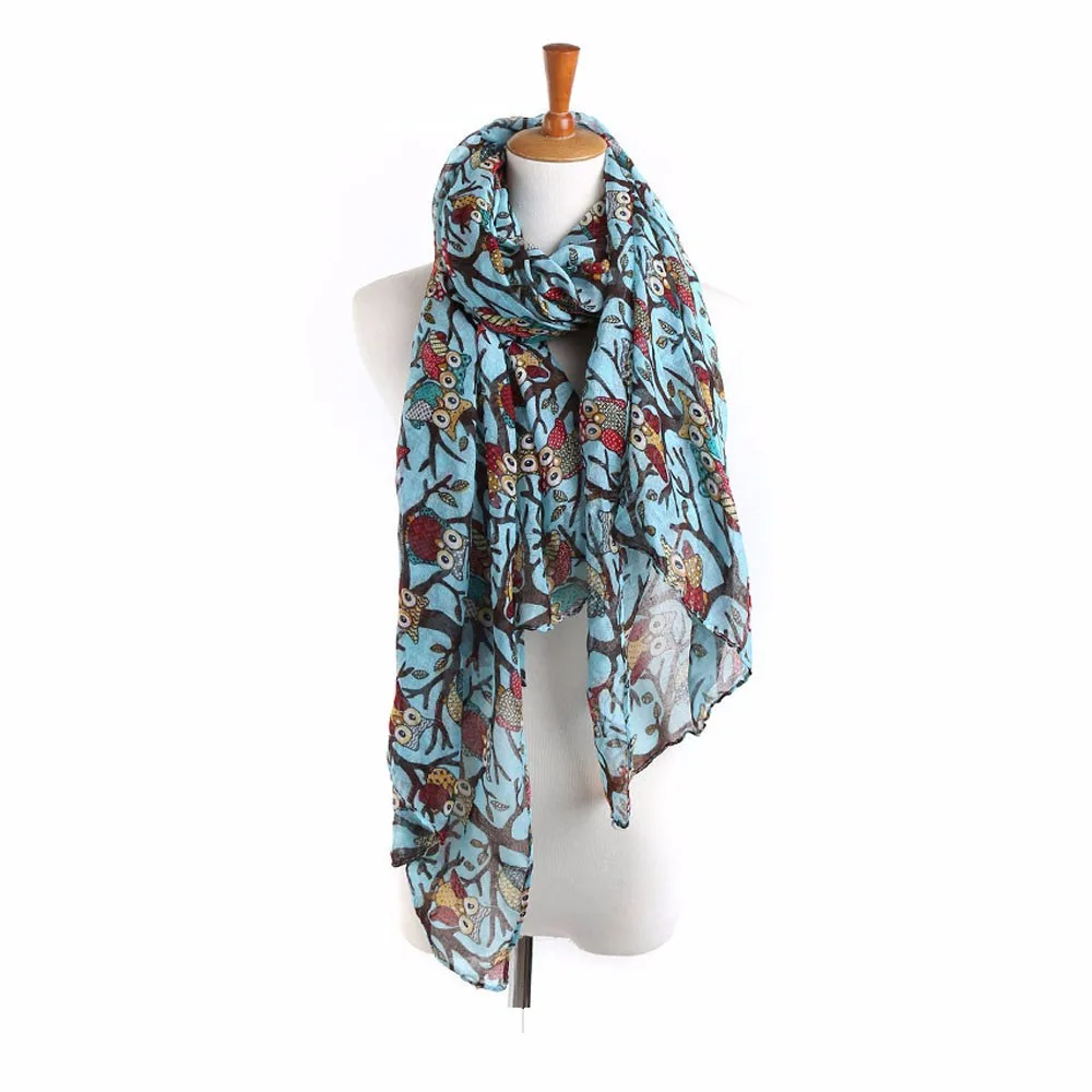 

Women Ladies Owl Print Long Scarf Warm Wrap Shawl scarf women echarpe hiver femme foulard femme szaliki i chusty manteau #30