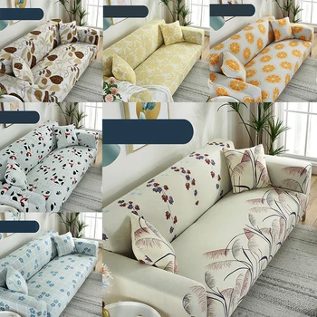 

Elastic Floral Plaid Sofa Covers for Living Room Classic Printed Couch Case Stretch Cartoon Sectional Slipcovers 1/2/3/4 Seat