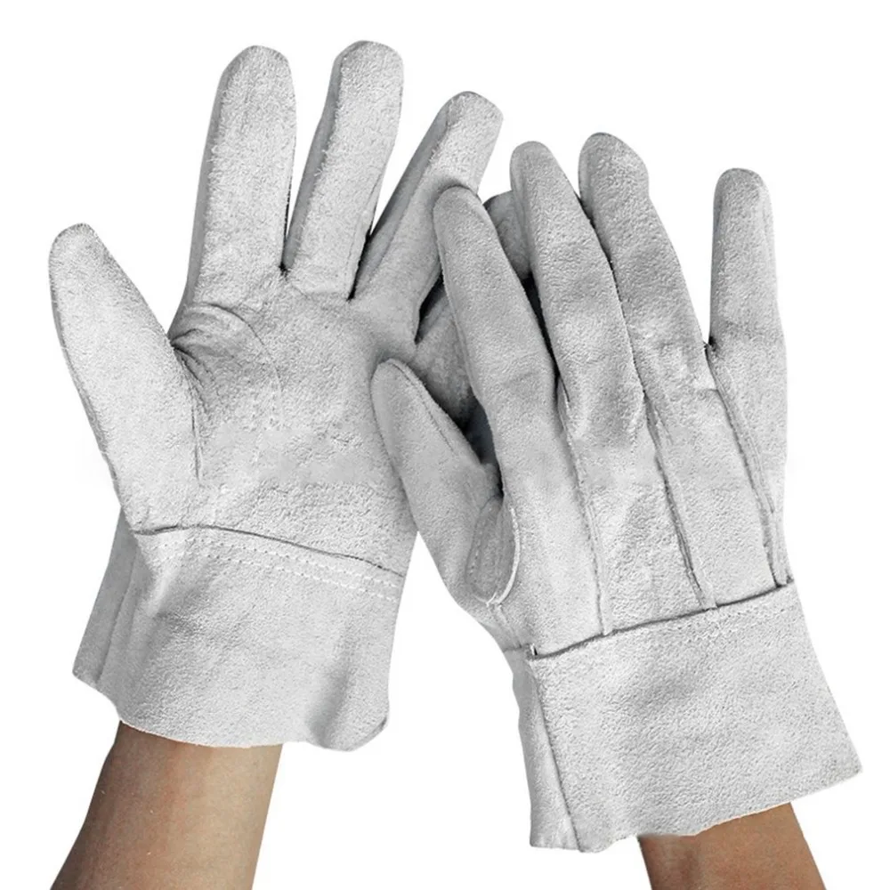 Огнестойкие прочные перчатки сварщика из коровьей кожи удобные перчатки для защиты от нагрева рабочие перчатки для сварки металла ручные инструменты