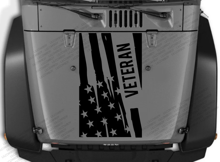 Виниловая наклейка с изображением флага США для ветерана Jeep wrangler J2W | Автомобили и