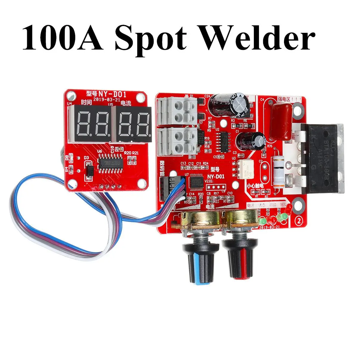 inverter welder 40A 100A Digital Spot Welder Machine Time Control Board Spot welding Adjust Time & Current Transformer Controller Panel module rework station Welding Equipment