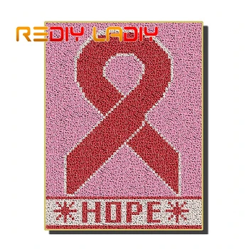 

Latch Hook Kits Make Your Own Rug Hope & Love Crocheting Cushion DIY Carpet Rug Set Acrylic Yarn Printed Canvas Hobby & Crafts