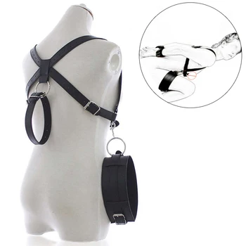 Thigh Restraint Straps Sling Leg Spreader Open Restraint Belt Bondage Harness with Wrist Cuffs BDSM Sex Position Aid Adult Toys 3
