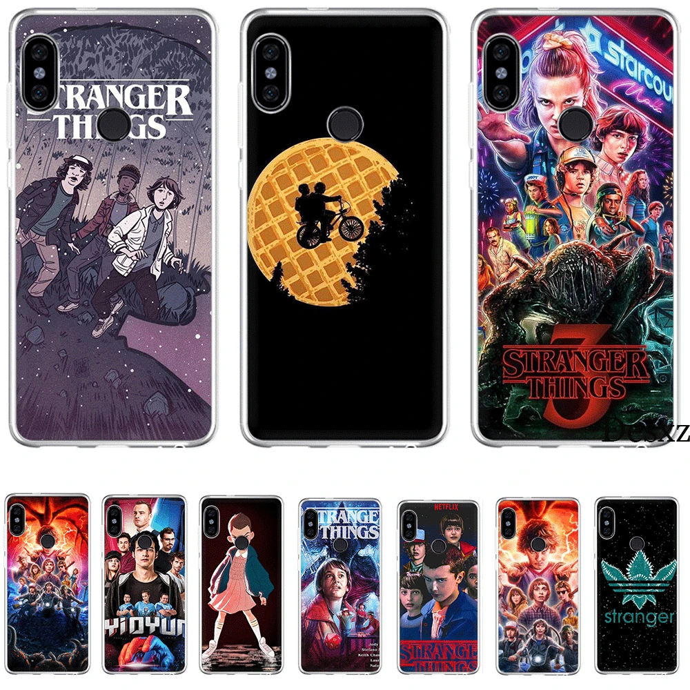 

Mobile Phone Case Tpu For Xiaomi Redmi Note 7 8 Pro 4 Note 4X 5 5A 6 Cover Strange Things Hot TV Stranger Things Poster Design
