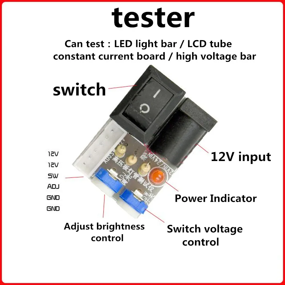 테스트 소켓 LCD 튜브 테스터가 있는 LED 조명 스트립, 고압 스트립 도구, CCFL 개조, LED 백라이트 스트립 소켓