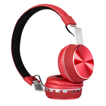 

Wireless Bluetooth 5.0 Headphones Headset Binaural Bass Bag Ear Sports Games Waterproof Headset Folding Universal(Red)