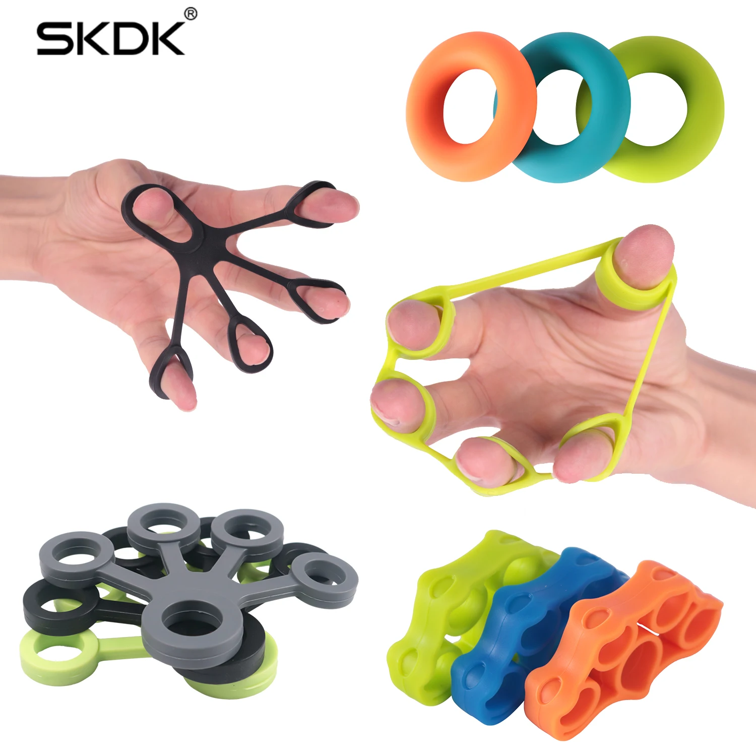 SKDK рукоятка палец захват силиконовый силовой тренажер Кроссфит фитнес