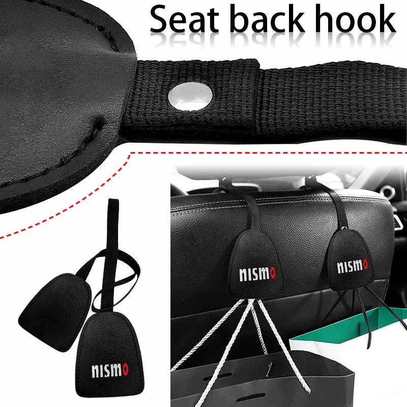

2pcs Car Seat Headrest Back Hook Hanger Storage Holder for NISMO Nissans Tiida Teana Skyline Juke X-trail Almera Qashqai
