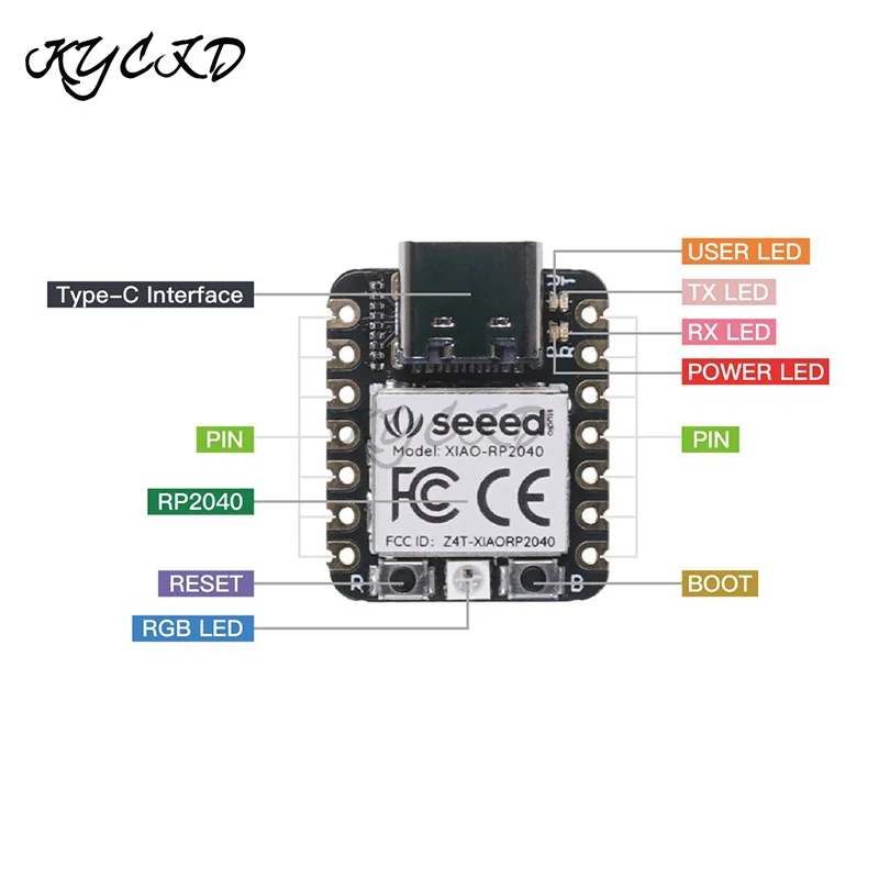 Seeed XIAO ����ũ����Ʈ�ѷ� ��� �ھ� ARM Cortex M0 + 2MB �÷��� I2C, UART, SPI, SWD ��Ʈ, �Ƶ��̳�, ����ũ�����̽�, ��Ŷ���̽�� RP2040