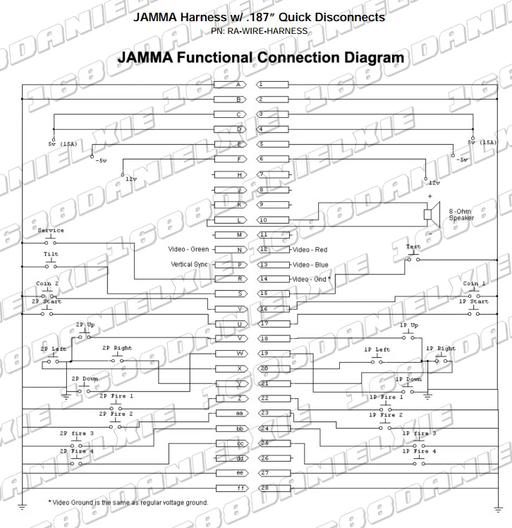 Аркадная доска Jamma машина жгут проводов 60 в 1 жгут аркадные части DIY Kit 270B