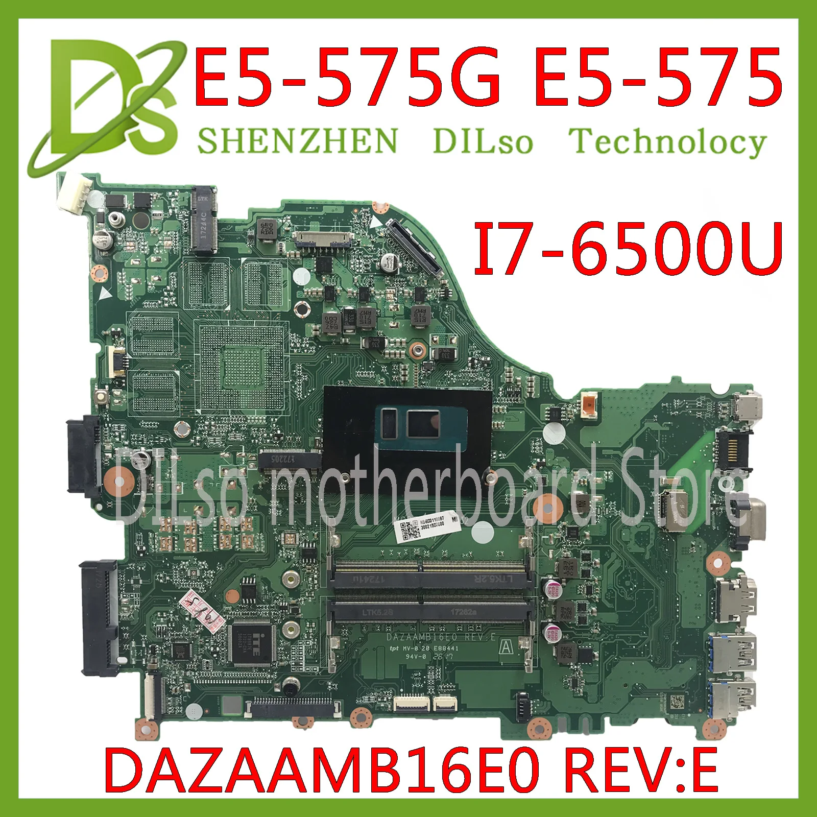 KEFU E5-575G материнская плата для Acer Aspire E5-575 E5-574 F5-573 I7-6500U CPU DAZAAMB16E0 тест Оригинал 100% |