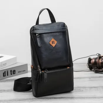 

Fashion Men's Messenger Bag Leather Sling Bags Men Crossbody Bags for Men Satchels Vintage Men Shoulder Bag Male Chest Bag Packs