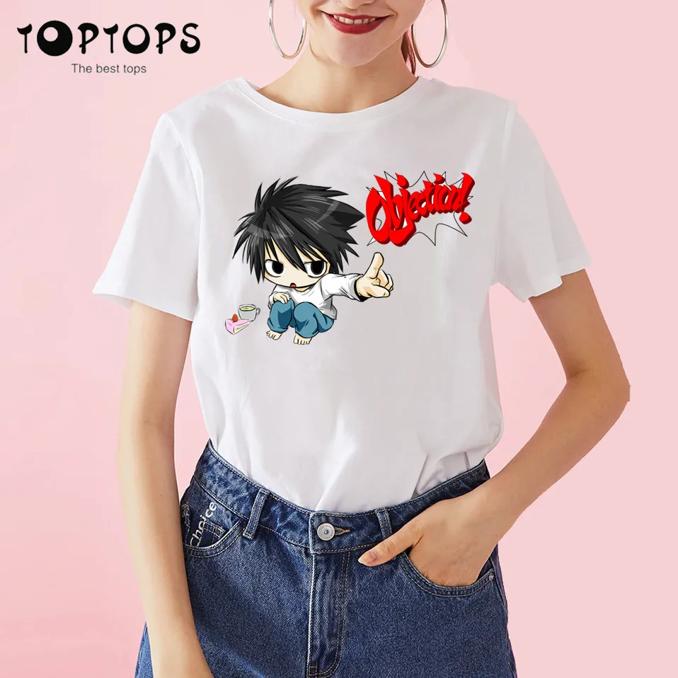 

Women Death Note Women Harajuku Short Sleeves T shirt Unisex Skateboard Tshirt Men Clothes Streewear