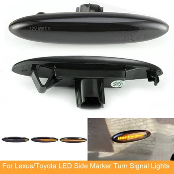 

2pcs water flowing led side marker turn signal indicator dynamic light for Lexus IS250 IS350 SC430 E350 Toyota Camry Crown S18
