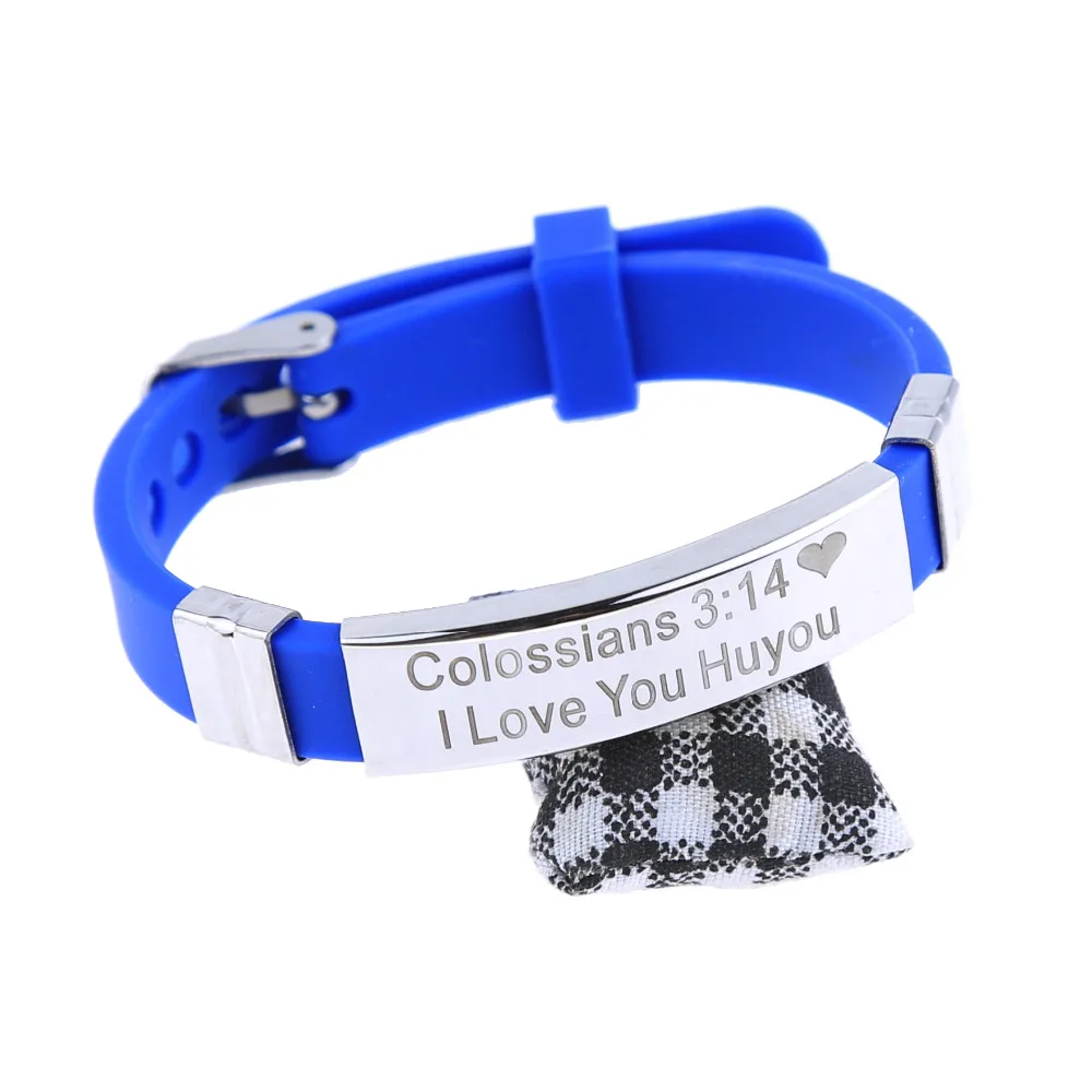 Custom Name Alert ID Bracelet Stainless Steel Anti Allergy Adjustable