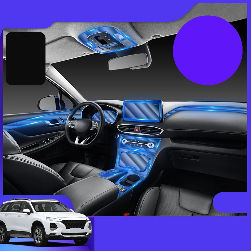 

Lsrtw2017 TPU Transparent Car Interior Contral Control Protective Fillm for Hyundai Santa Fe 2019 2020