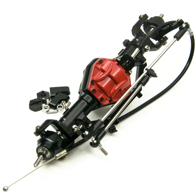 YEAHRUN Aluminum Front & Rear Axles with 4WD Lock for AXIAL SCX10 1/10 Scale RC Crawler Car Upgrade Parts