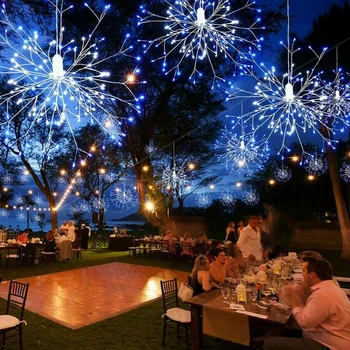 

Firework LED String Light Fairy Starburst Christmas Hanging White/color