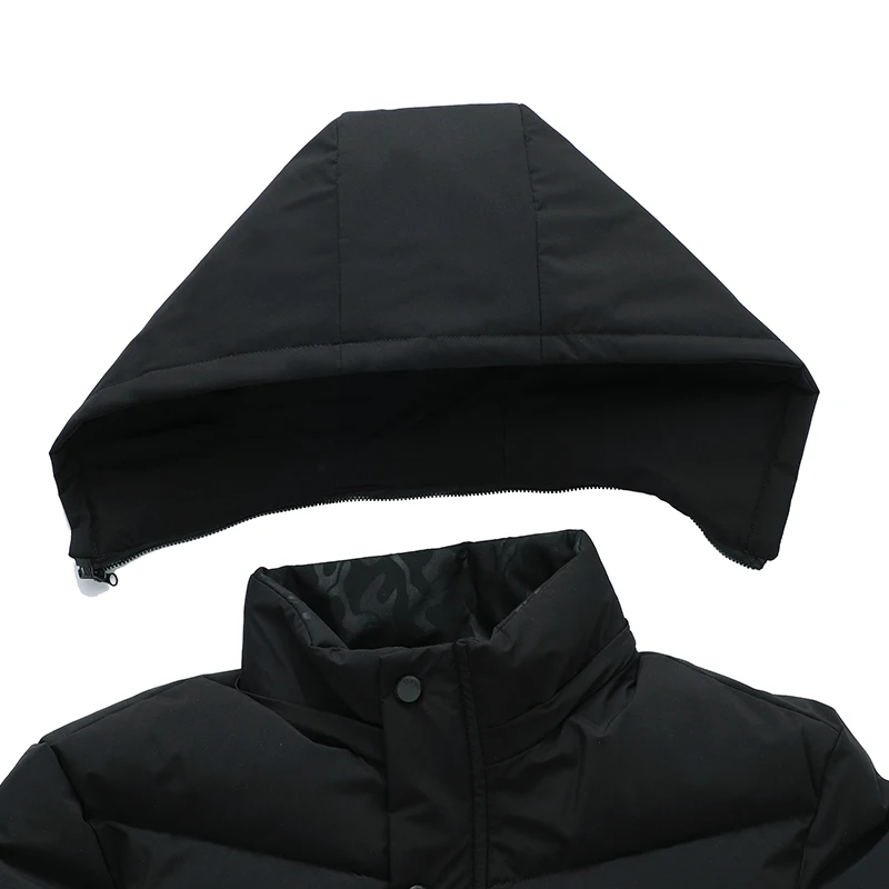 Зимняя мужская куртка с капюшоном, теплые мужские куртки, толстые однотонные зимние парки для мужчин, одежда, повседневная верхняя одежда, водонепроницаемое пальто, XL-5XL