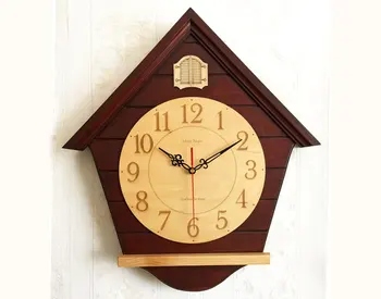 

Creative Cartoon Wall Clock Mute Wooden Living Room Quartz Wall Clock Bedroom Duvar Saati Home Decor Modern Design DD50WC